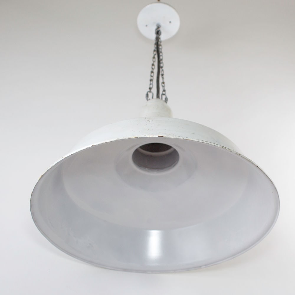 LARGE Bauhaus INDUSTRIAL MODERNIST FACTORY LAMP pendant LIGHT - 4