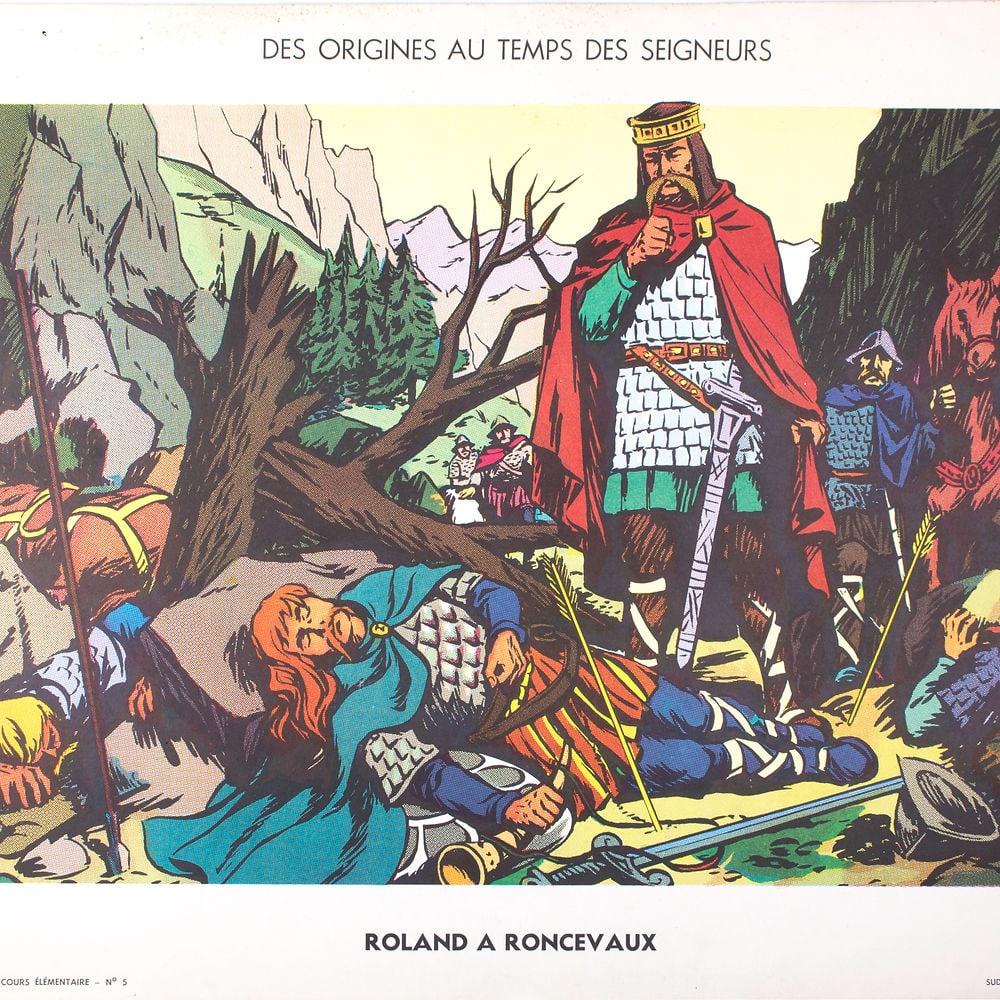 Vintage History french School Poster, Georges Lang 1 and 5 circa 1950 - 3