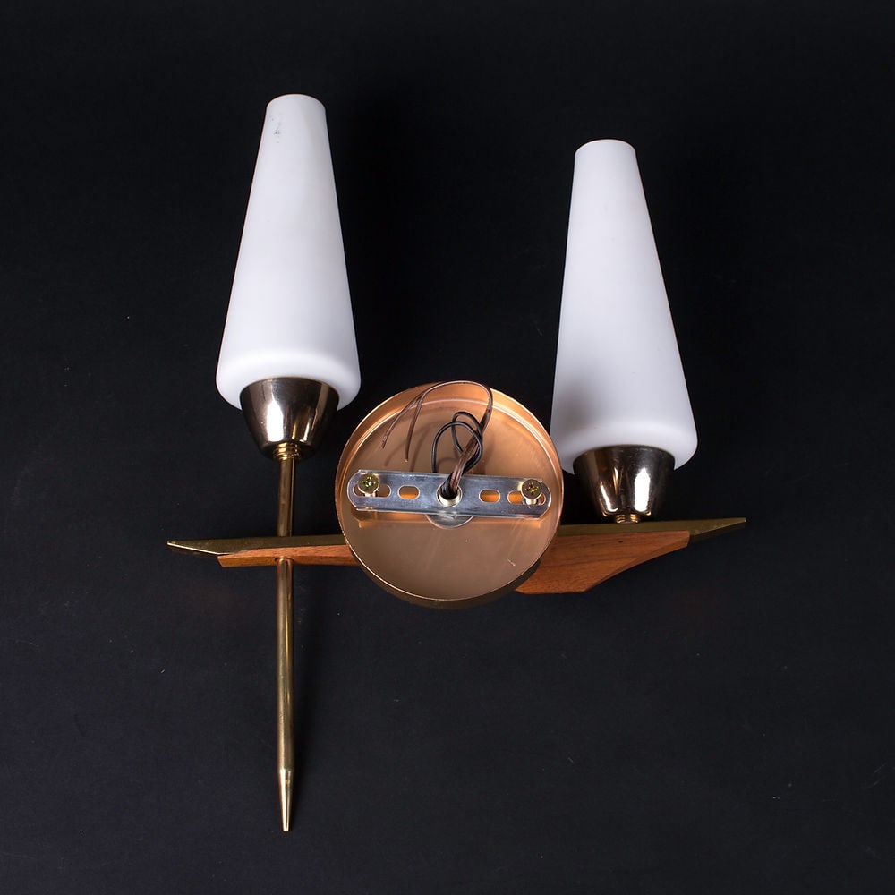 pair of Sconces maison Lunel French mid century - 3