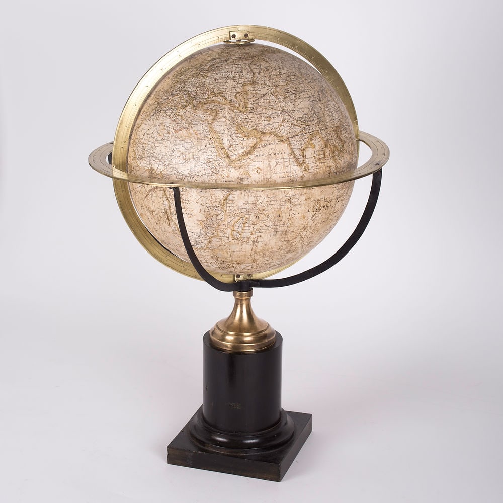 1831 Charles Dien 14" FRENCH TERRESTRIAL GLOBE ANTIQUE BRASS MERIDIEN - 2
