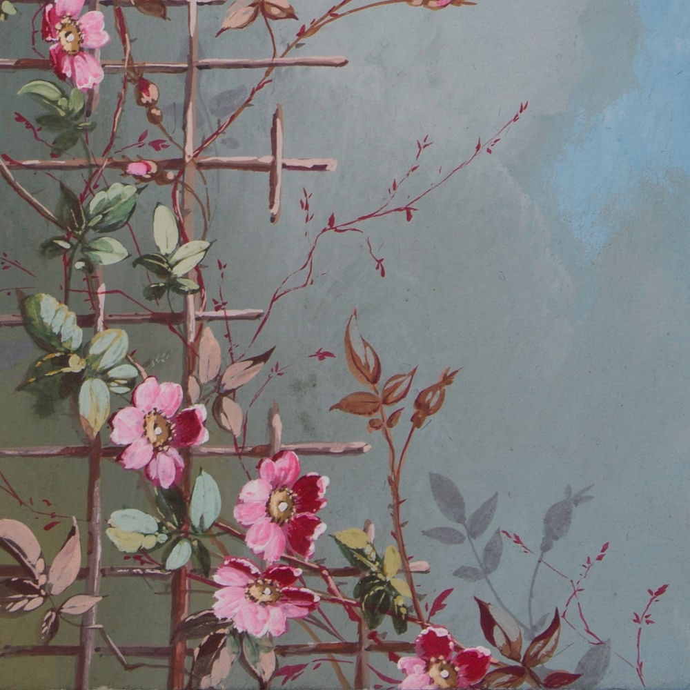 FRENCH aquarellist gouache of botanical Henri Adam 1890 - 3