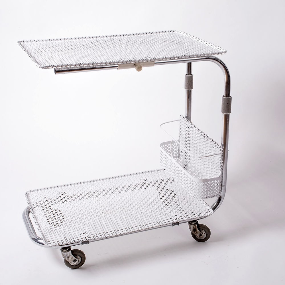 French mid century rolling cart trolley Mategot (1 of 6)