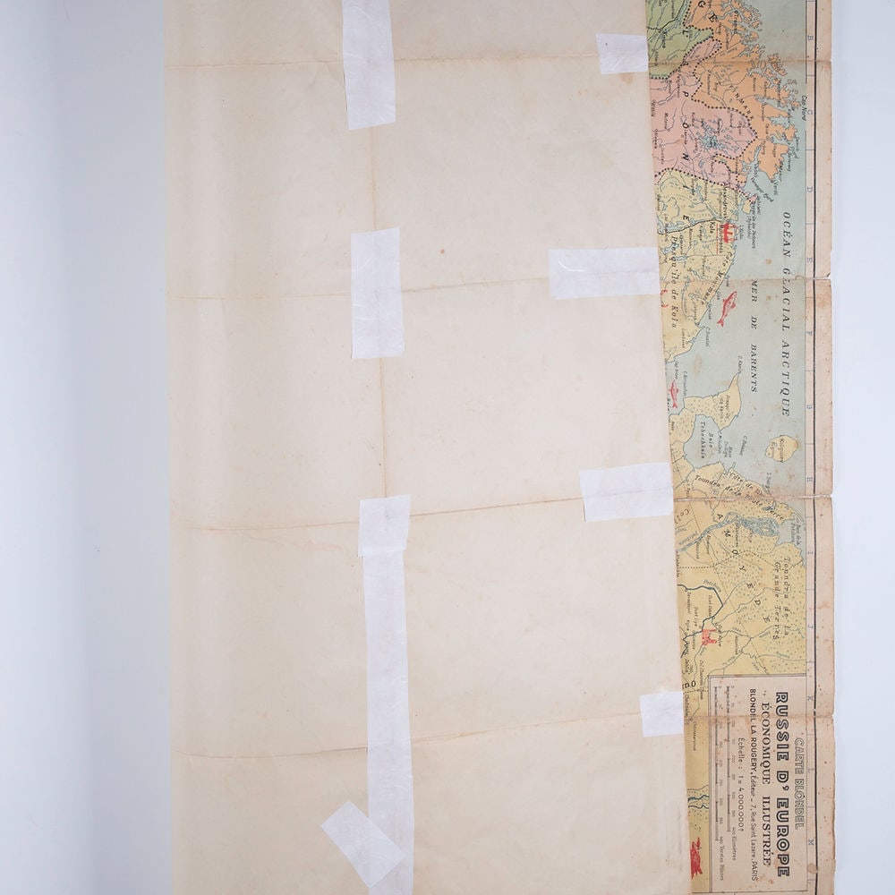 Large French map of the USSR /URSS 1941 school aid Soviet Union - 5