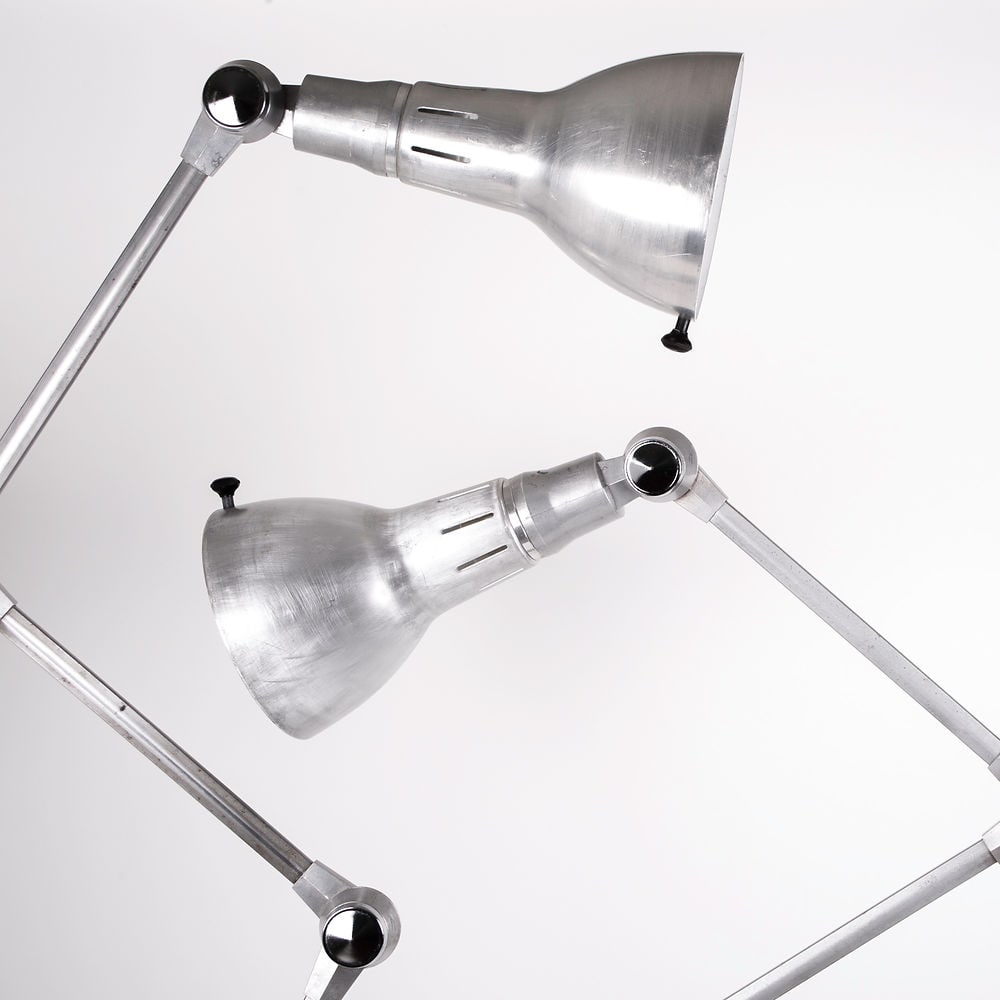 Pair of FRENCH INDUSTRIAL JIELDE MODERNIST LAMP DOMECQ LAC - 3