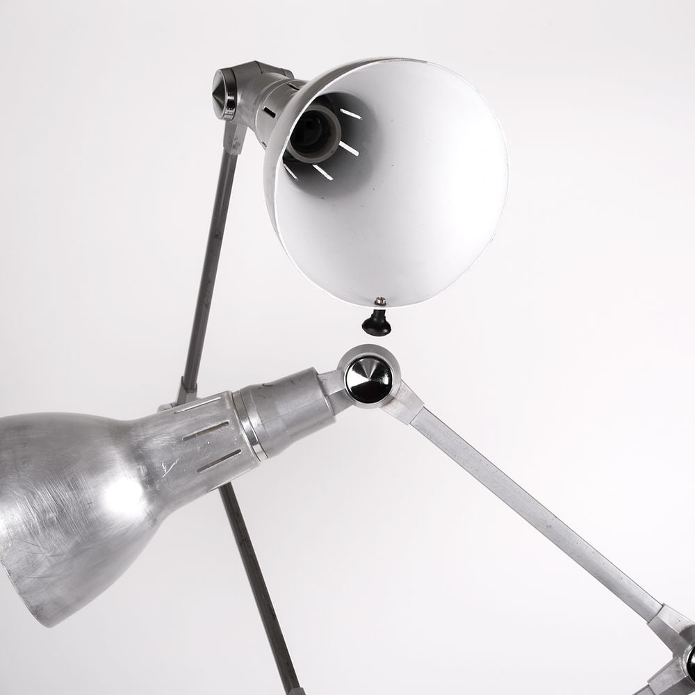Pair of FRENCH INDUSTRIAL JIELDE MODERNIST LAMP DOMECQ LAC - 6