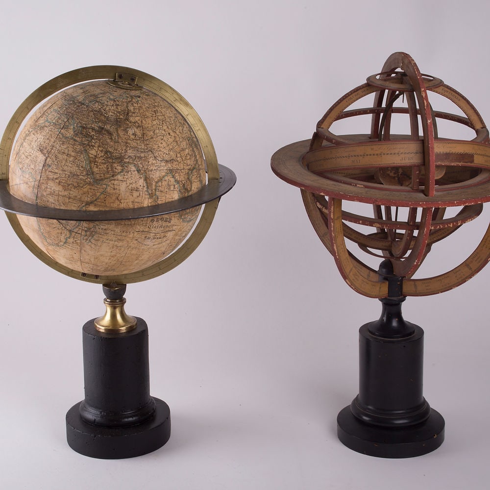 1844 Charles Dien 10" FRENCH TERRESTRIAL GLOBE ANTIQUE BRASS MERIDIEN - 5