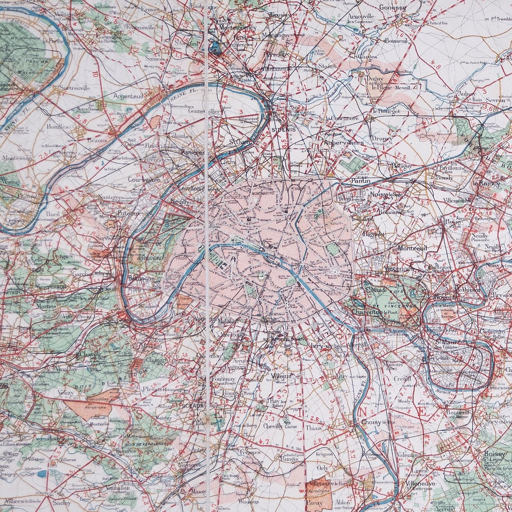 Environs de Paris detailed roadmap Taride (surrending ) 31 miles - 3