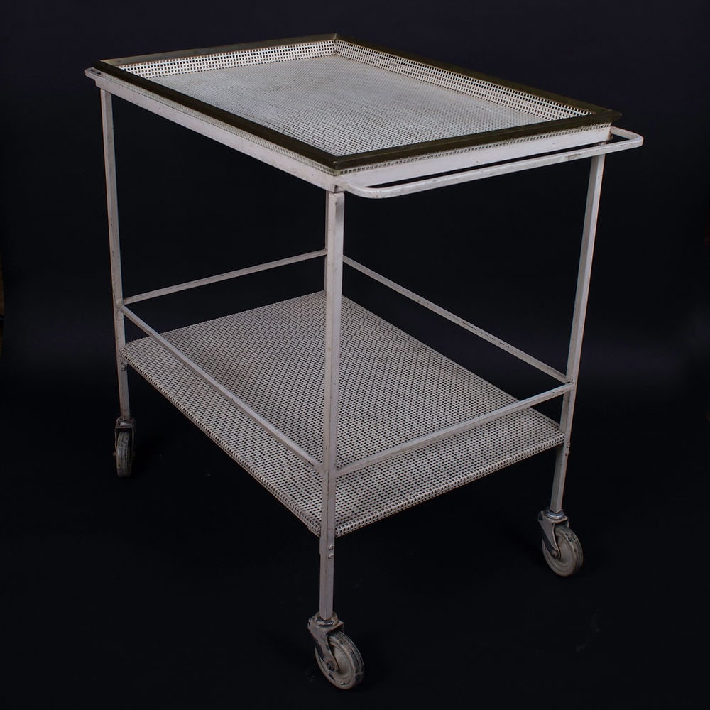 FRENCH MODERNIST white serving table MATEGOT Mid century (1 of 7)