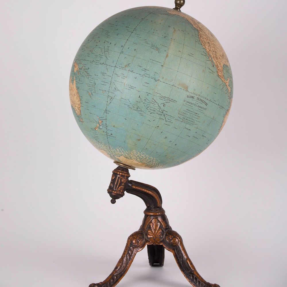 1860 DELAGRAVE FRENCH TERRESTRIAL ANTIQUE GLOBE 14 Bonnefont - 3