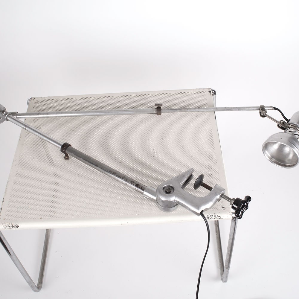 FRENCH INDUSTRIAL MODERNIST TASK LAMP LUMINA clamp - 6