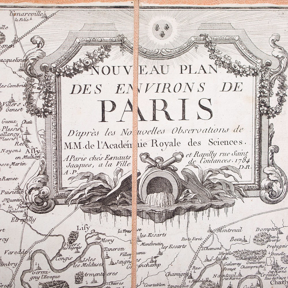 French map 1784 Esnauts & Rapilly Nouveau plan des environs de Paris - 3
