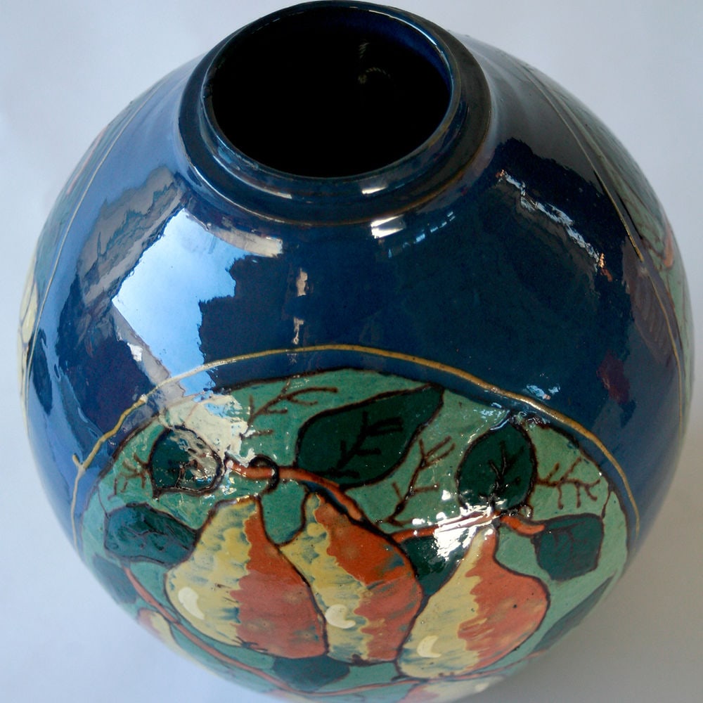 FRENCH ART DECO SIMONOD POTTERY VASE CERAMIC - 5