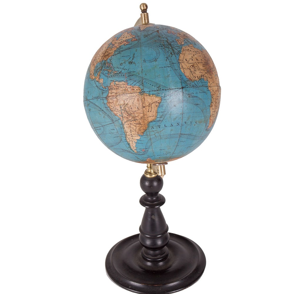 1860's 7" Vivien de Saint Martin Shotte editor French terrestrial globe - 2