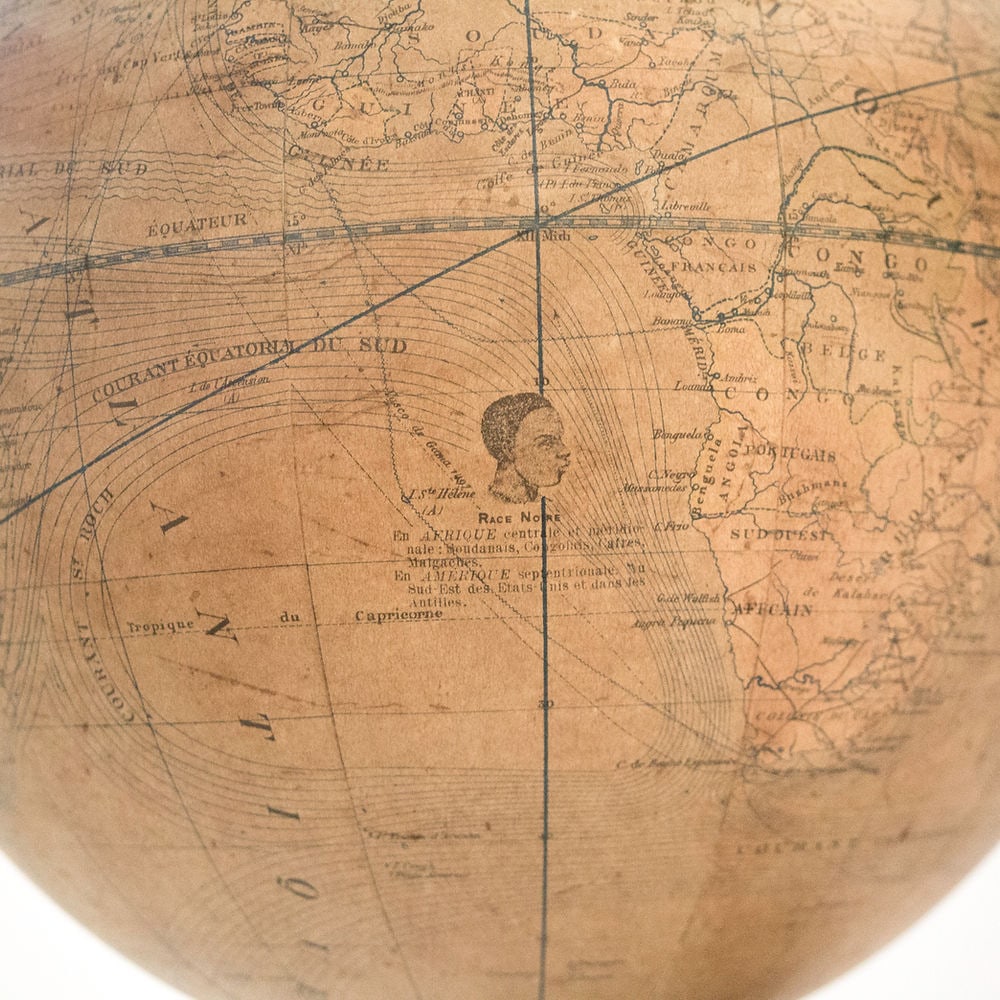 1880 antique terrestrial globe Windels - 3