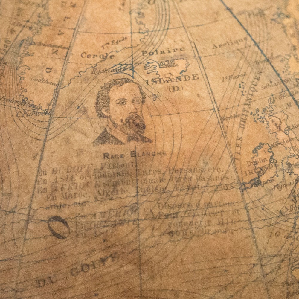 1880 antique terrestrial globe Windels - 5