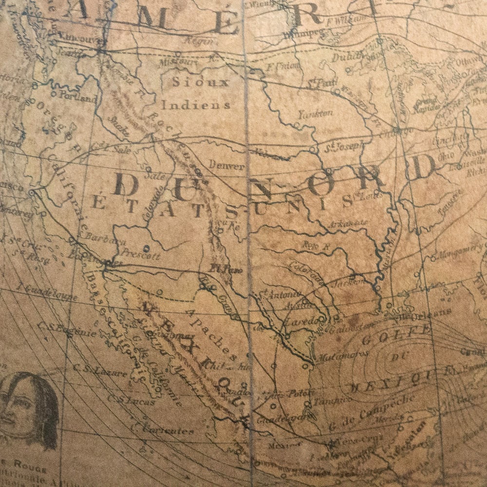1880 antique terrestrial globe Windels - 8