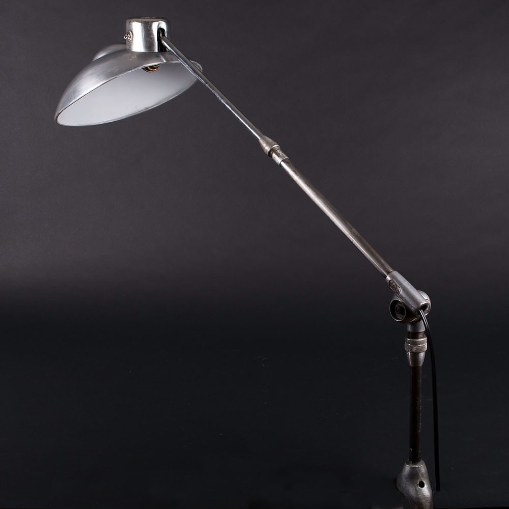French modernist mid century industrial task lamp Ferdinand Solere - 3