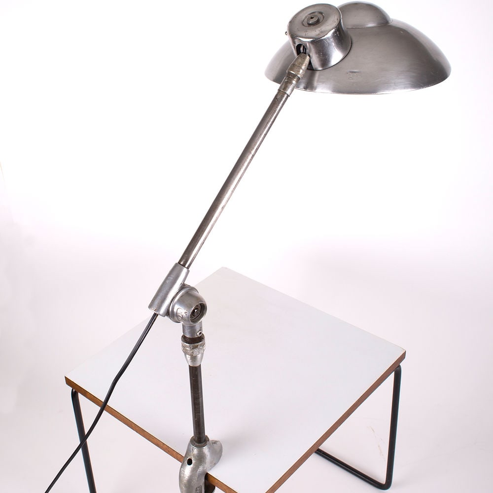 French modernist mid century industrial task lamp Ferdinand Solere - 4