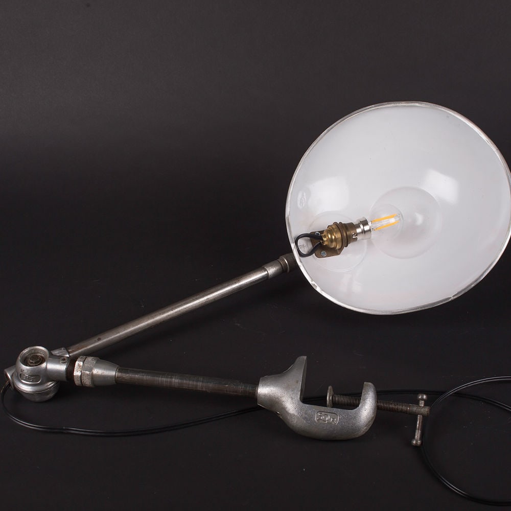 French modernist mid century industrial task lamp Ferdinand Solere - 5
