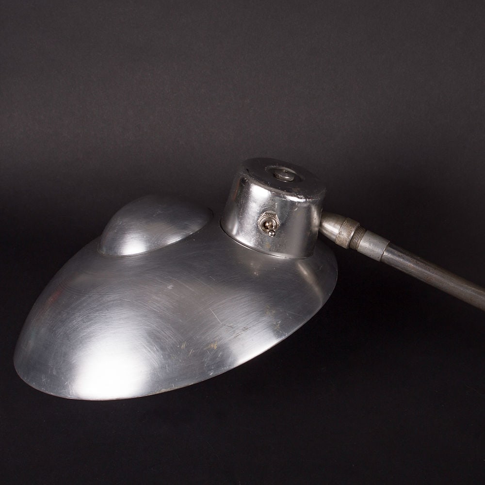 French modernist mid century industrial task lamp Ferdinand Solere - 6