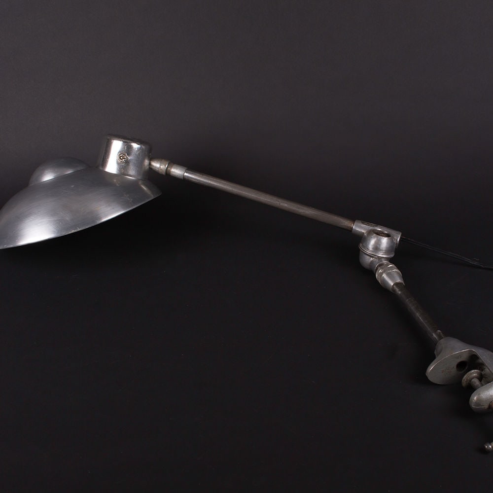 French modernist mid century industrial task lamp Ferdinand Solere - 7