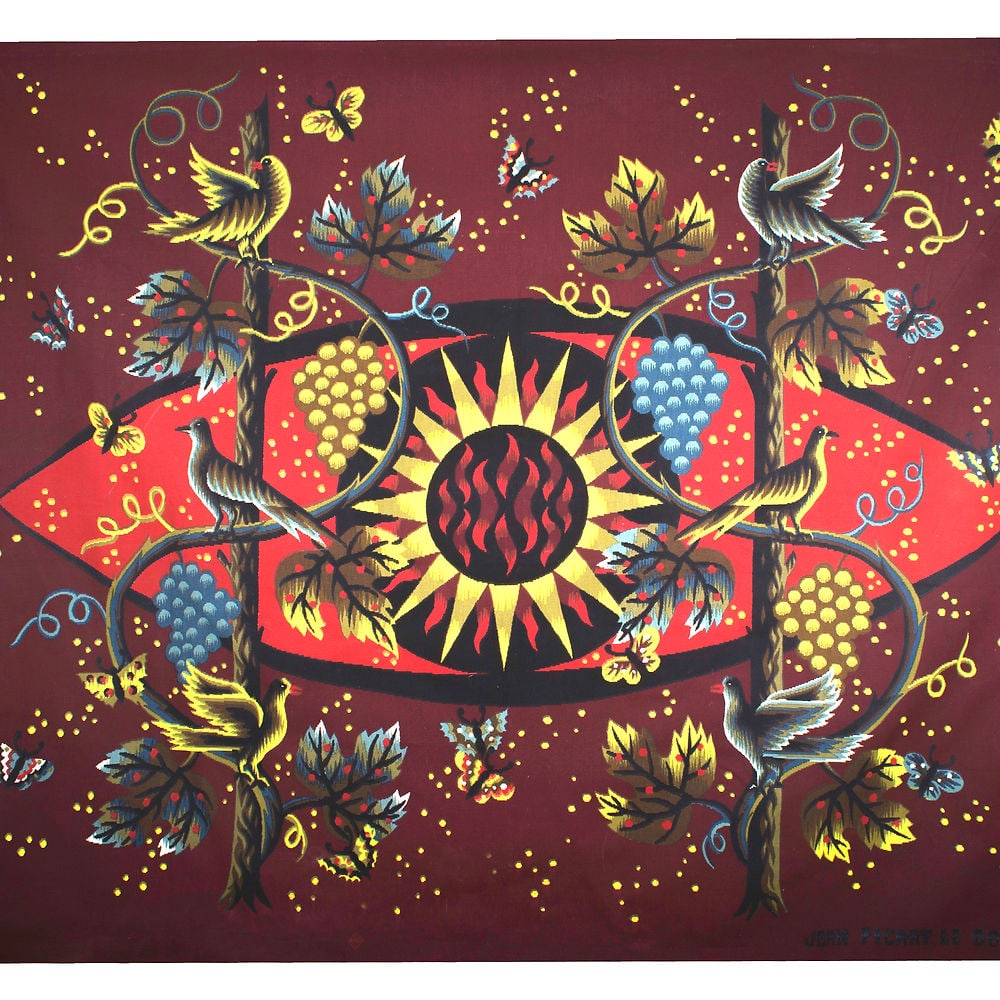 FRENCH TAPESTRY JEAN PICART LEDOUX MODERNIST AUBUSSON - 3