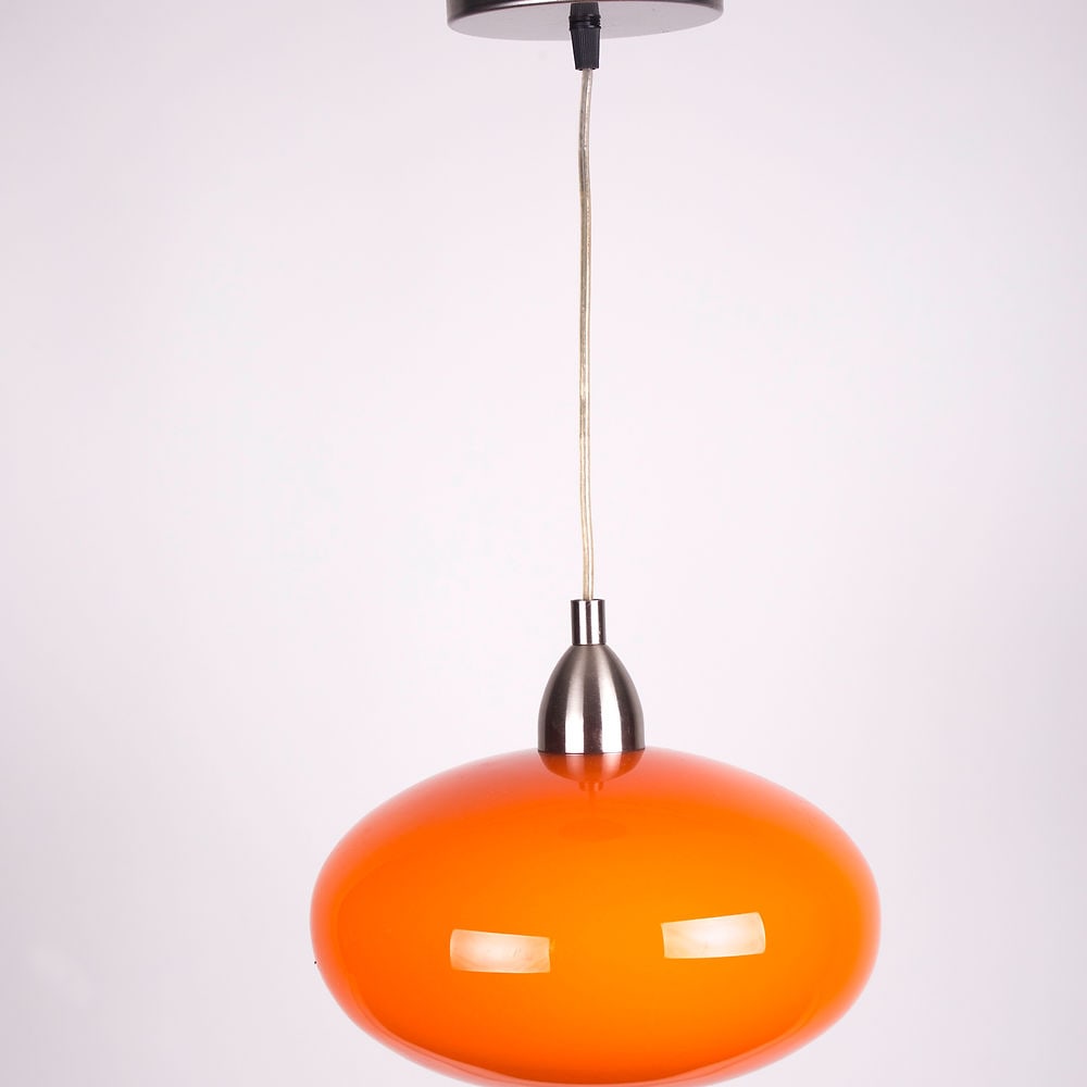 Peill & Putzler pendant mid century globular glassworks Light Colombo: Interesting german pendant in the manner of Peill & Putzler globular glassworks , from the 70 's , Colombo found in inspiratrion in their production manifacturing pieces that were as much art as funct