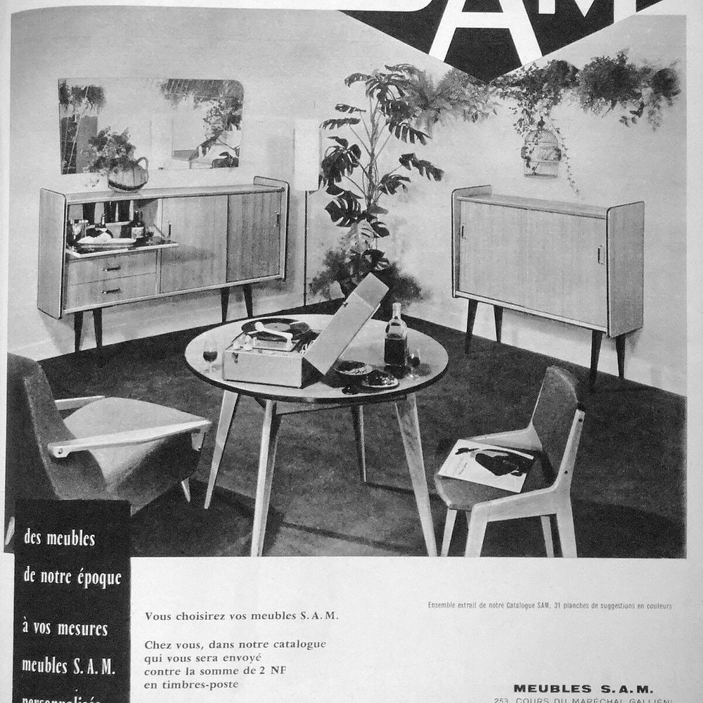 French mid century SAM coffee table circa 1960 - 5
