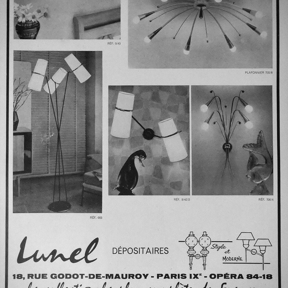 Single sconce Lunel Arlus French mid century - 6
