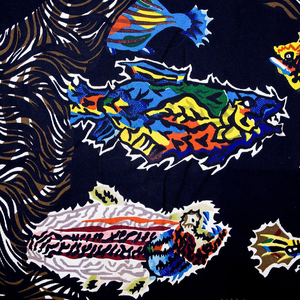 FRENCH silkscreen TAPESTRY JEAN Lurcat MODERNIST AUBUSSON congress of fish - 3
