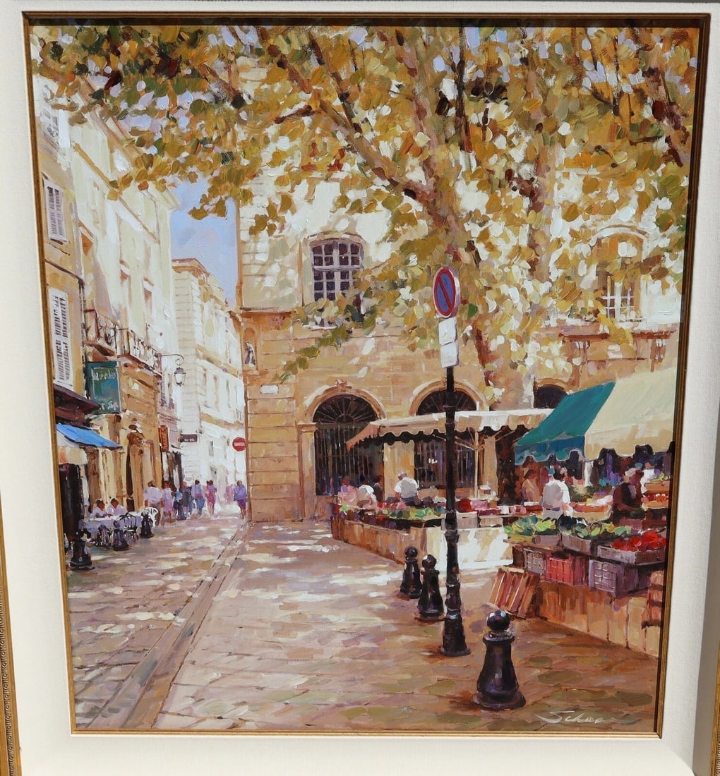 ROBERT SCHAAR Giclee Print on Canvas Provence Marketplace Ed of 100 - 4