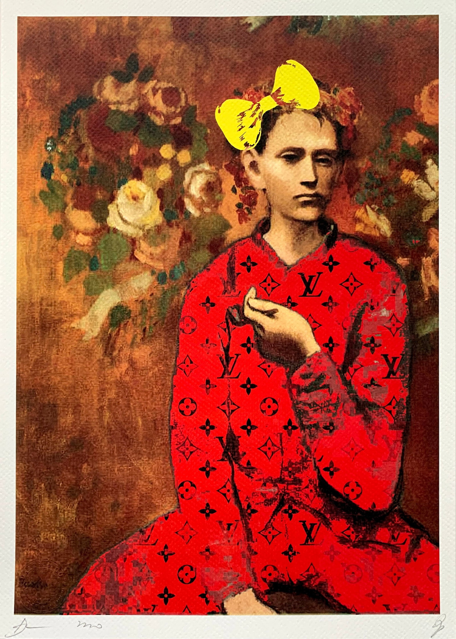 Death NYC Picasso pipe: Title:Death NYC Picasso pipe Date/Period:21st Century Materials:Giclee on Fine art 300 gsm paper Size:17 3/4 x 12 1/2 inches Description:Artist: Death NYC, limited edition giclee on paper, out of