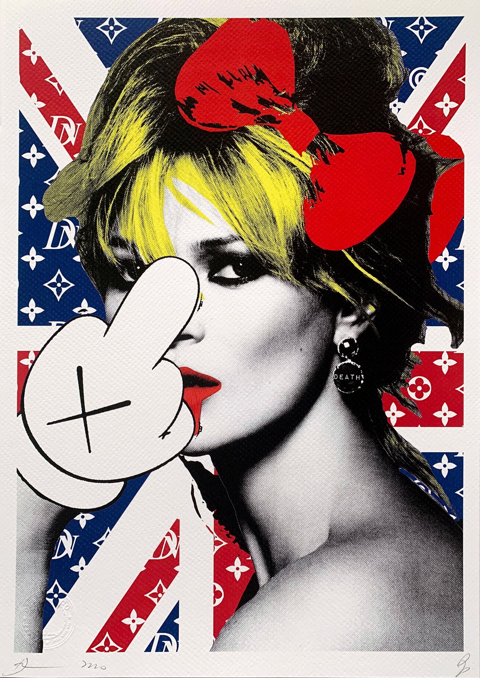 Death NYC Kate Moss: Title:Death NYC Kate Moss Date/Period:21st Century Materials:Giclee on Fine art 300 gsm paper Size:17 3/4 x 12 1/2 inches Description:Artist: Death NYC, limited edition giclee on paper, out of