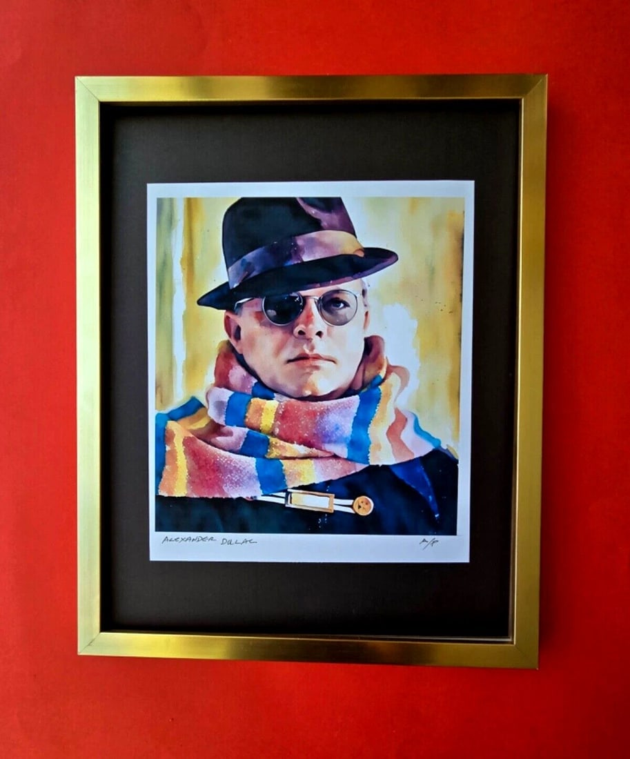 ALEXANDER DULAC | TRUMAN CAPOTE Hand Signed Authentic Print Edition of 10 | COA: My art is a celebration of the grandeur and splendor of the Legends of our Time. Through my portraits, I seek to immortalize those who not only define but also inspire aspiration and luxury in our