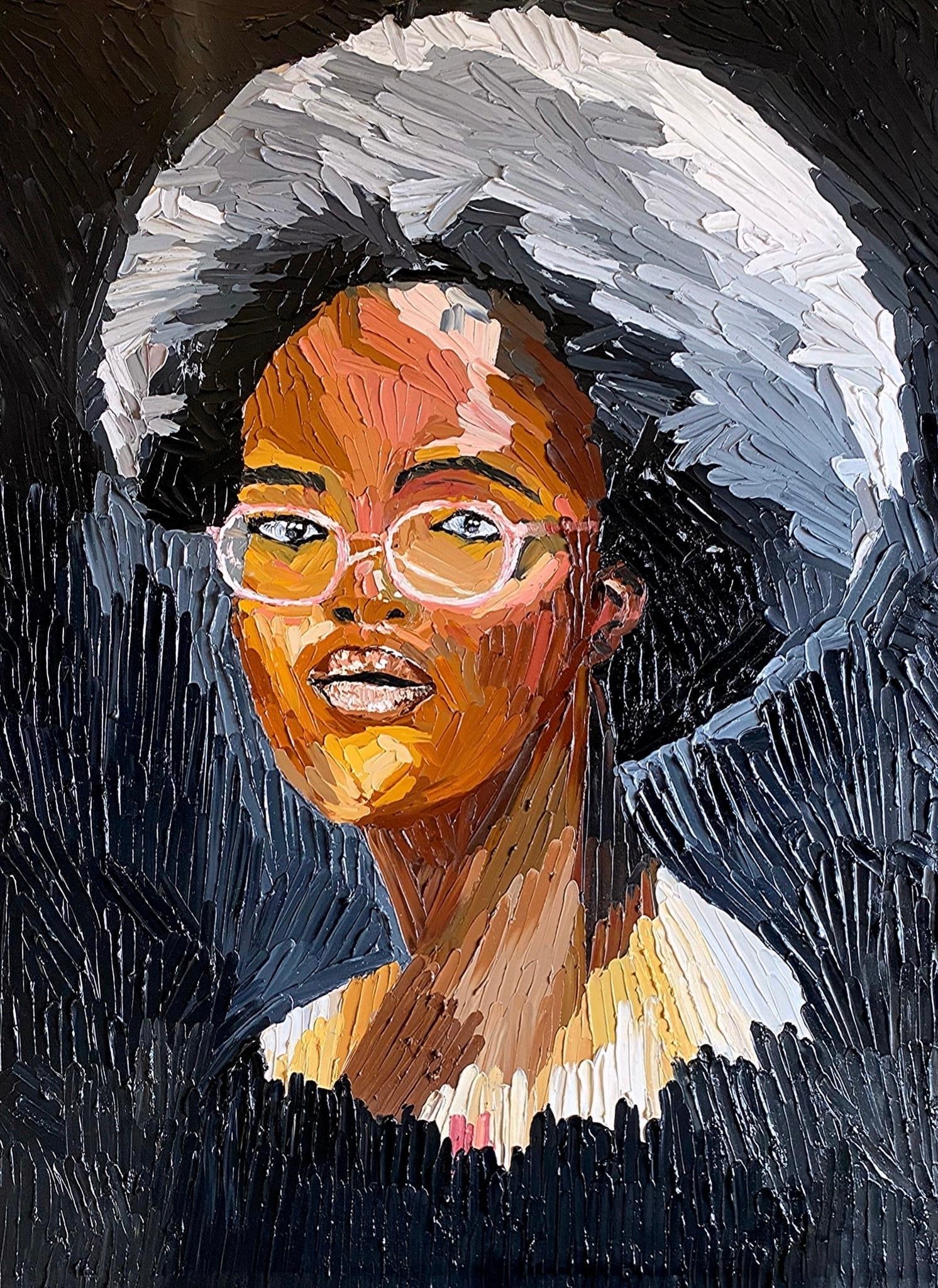 Okeowo Oluwaferanmi, Silence, 2021: Creator: Okeowo Oluwaferanmi (1993, Nigerian) Creation Year: 2021 Dimensions: Height: 48 in (121.92 cm)Width: 36 in (91.44 cm) Medium: Canvas,Oil Movement & Style: Contemporary Period: 21st Century