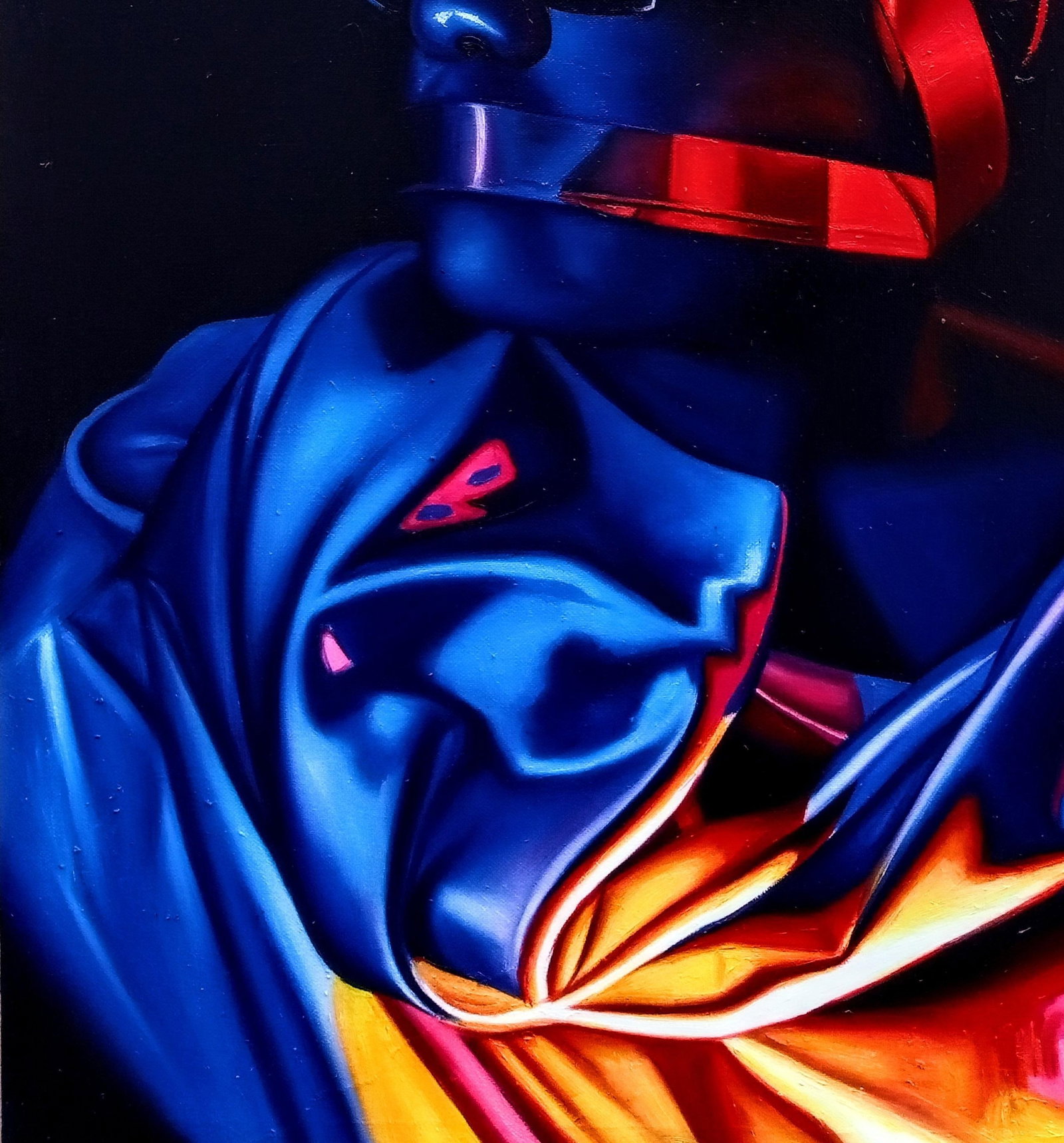 Awosola Michael Angello, Shaded 2 - 21st Century, Contemporary, Figurative Portrait, Light, Chained, - 13