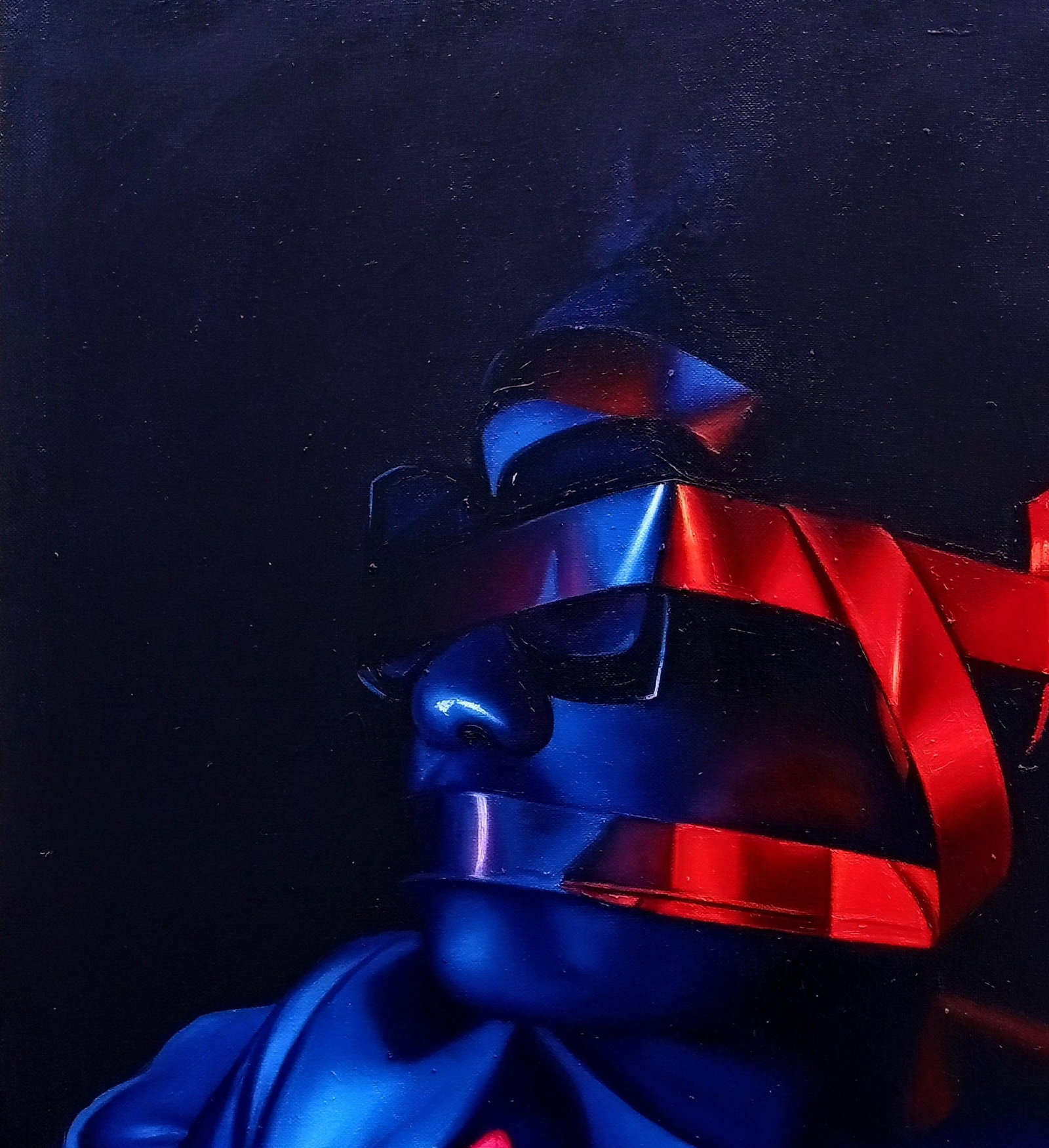 Awosola Michael Angello, Shaded 2 - 21st Century, Contemporary, Figurative Portrait, Light, Chained, - 5
