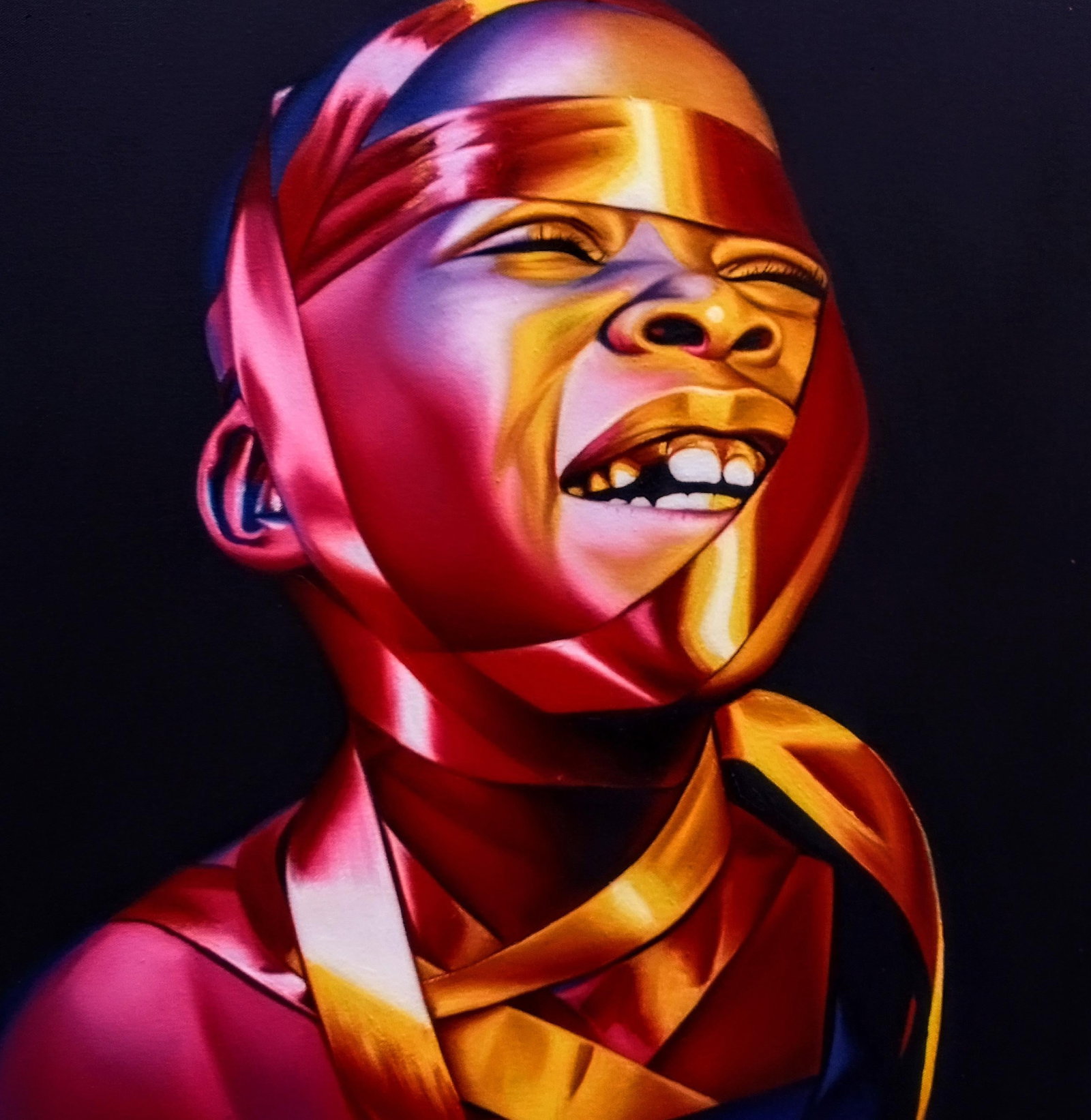 Awosola Michael Angello, Endeared Without A Price 1 - 21st Century, Contemporary, Figurative, Smile, - 3
