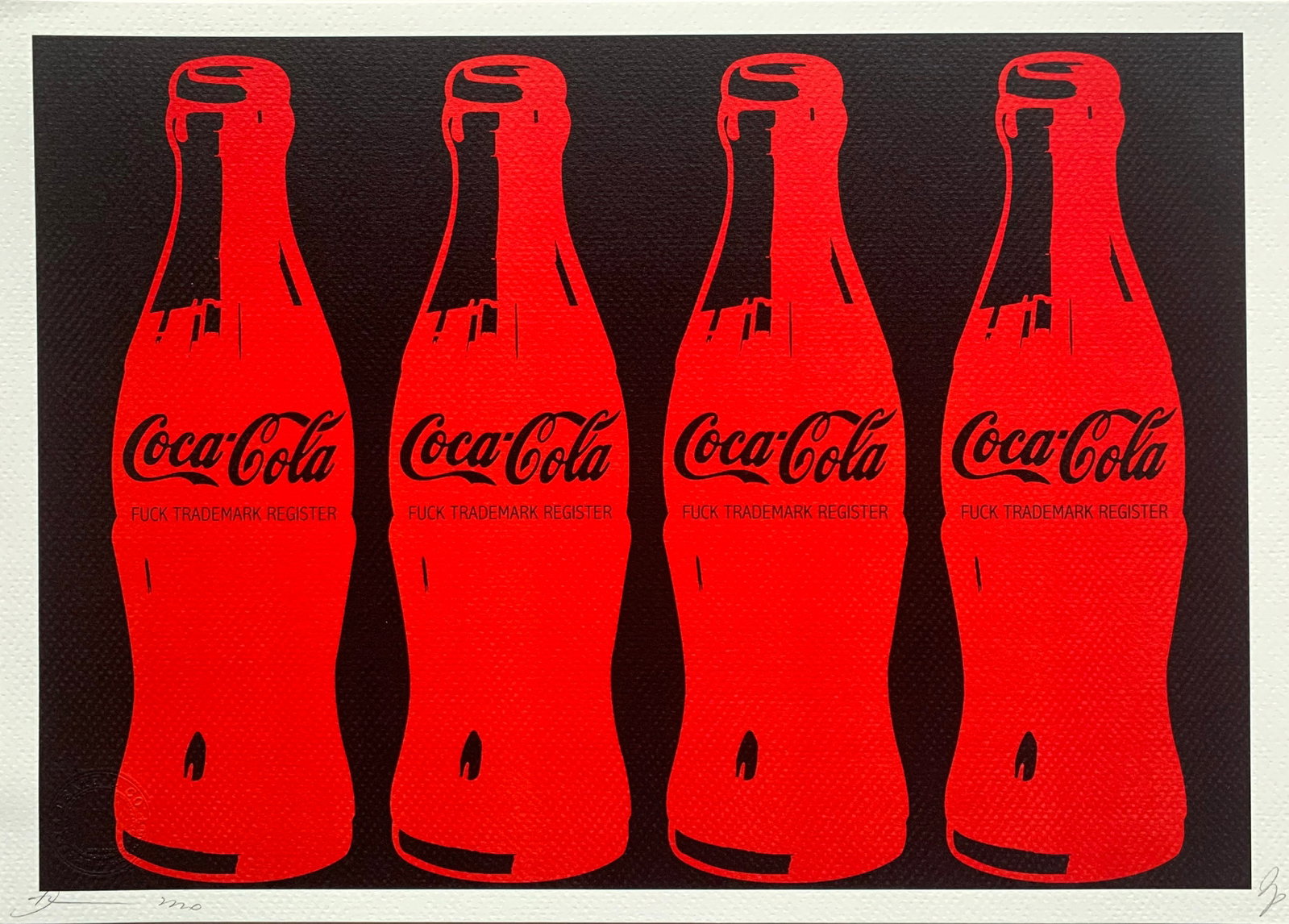 Death NYC Coca-Cola: Title:Death NYC Coca-Cola Date/Period:21st Century Materials:Giclee on Fine art 300 gsm paper Size:17 3/4 x 12 1/2 inches Description:Artist: Death NYC, limited edition giclee on paper, out of edditio