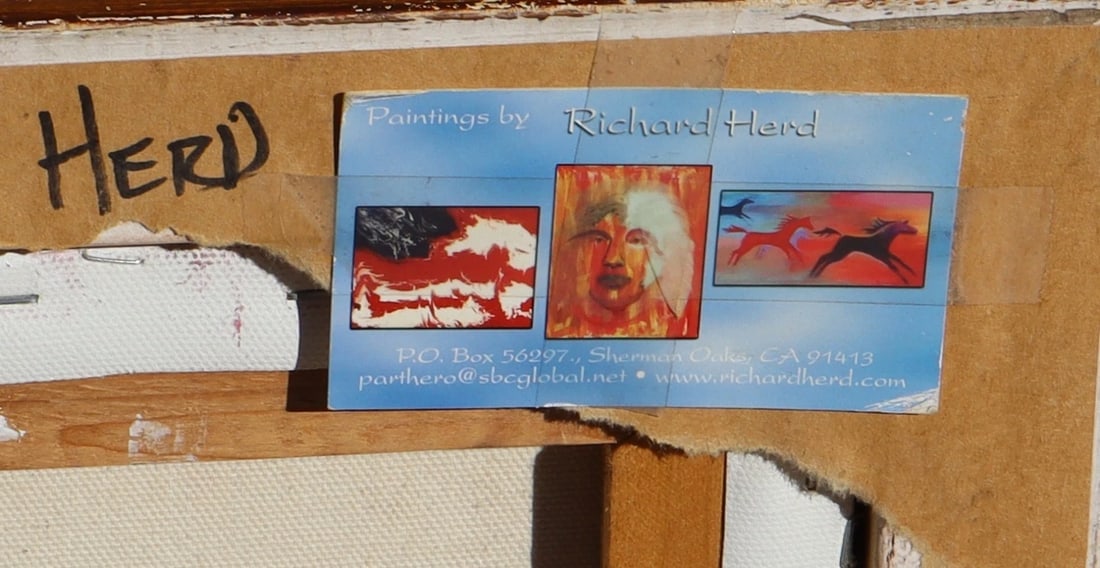 RICHARD HERD Actor and Artist (Seinfeld, Star Trek) Modernist "Beethoven" oil - 7