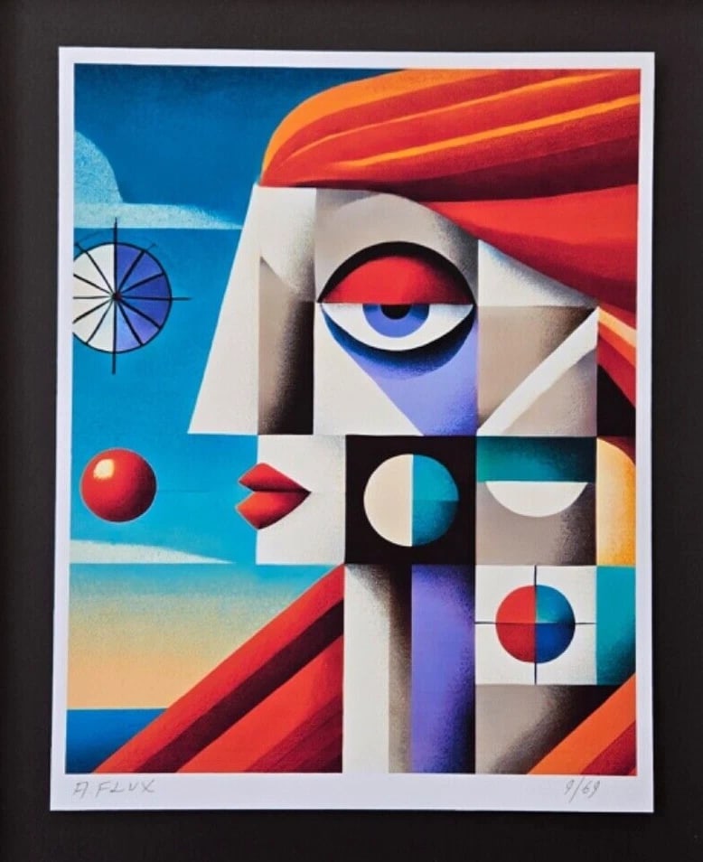 AIDAN FLUX | Hand Signed Authentic Print Framed "LOVE MY BOLD FEELINGS" COA - 3