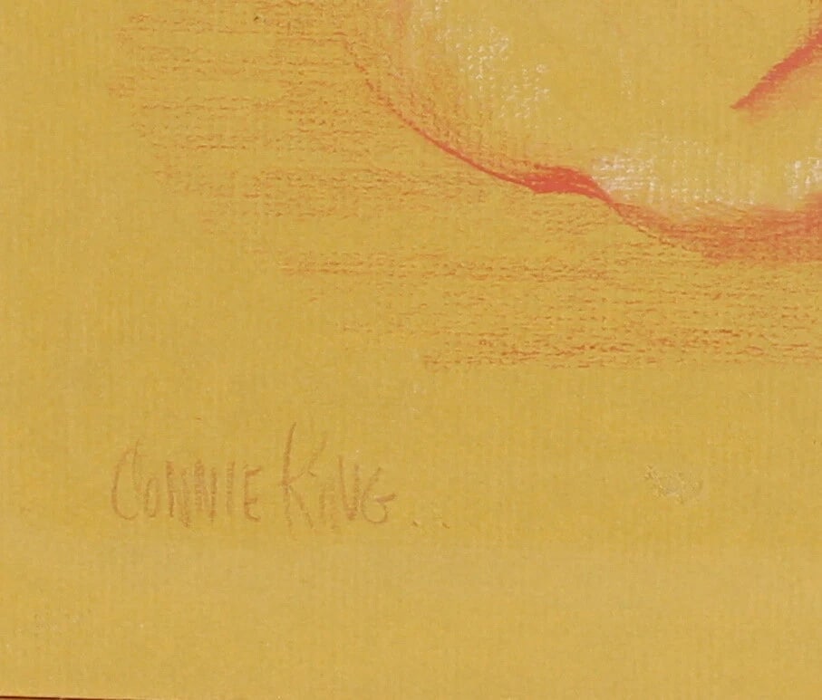 CONNIE KING Original Pastel Drawing of a Child THREE VIEWS OF TINA - 6