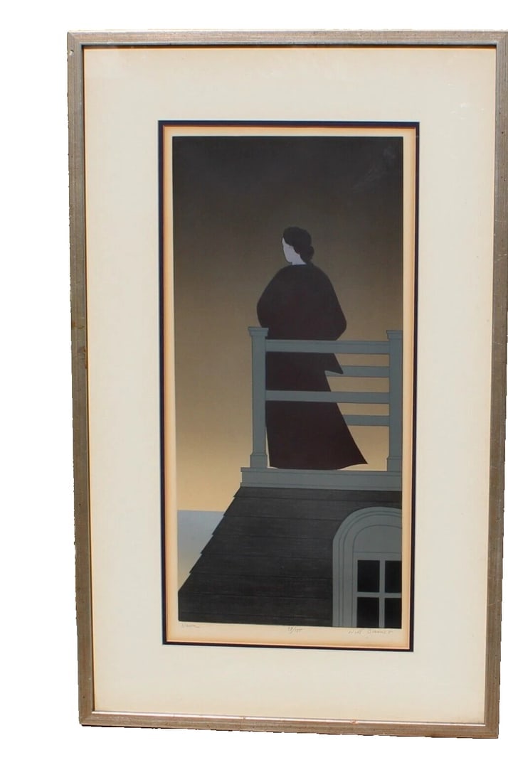 WILL BARNET "Dawn" Hand Pencil Signed Lithograph 79/175 Arches Paper Circa 1978: Title:WILL BARNET "Dawn" Hand Pencil Signed Lithograph 79/175 Arches Paper Circa 1978 Description:WILL BARNET (1911-2012). DAWN. Pencil Signed Lithograph on Arches paper, Circa 1978. 23-1/2" x 11" ima