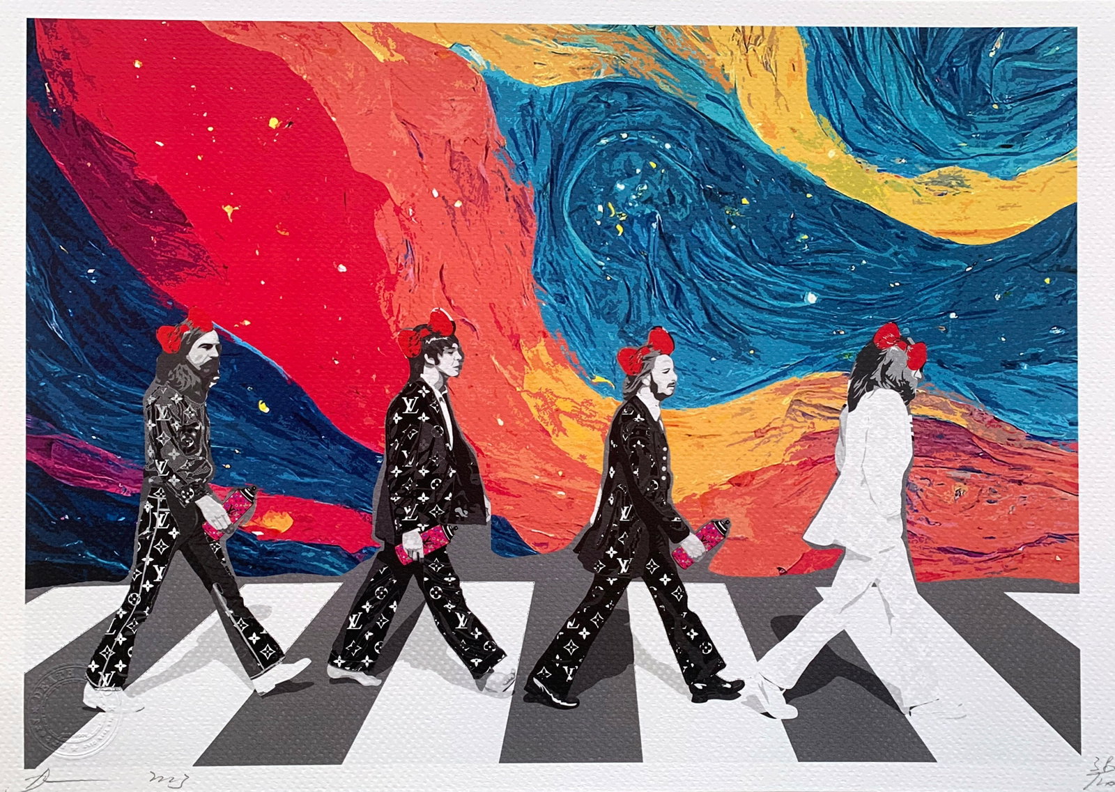 Death NYC Beatles: Title:Death NYC Beatles Date/Period:21st Century Materials:Giclee on Fine art 300 gsm paper Size:17 3/4 x 12 1/2 inches Description:Artist: Death NYC, limited edition giclee on paper, out of eddition 