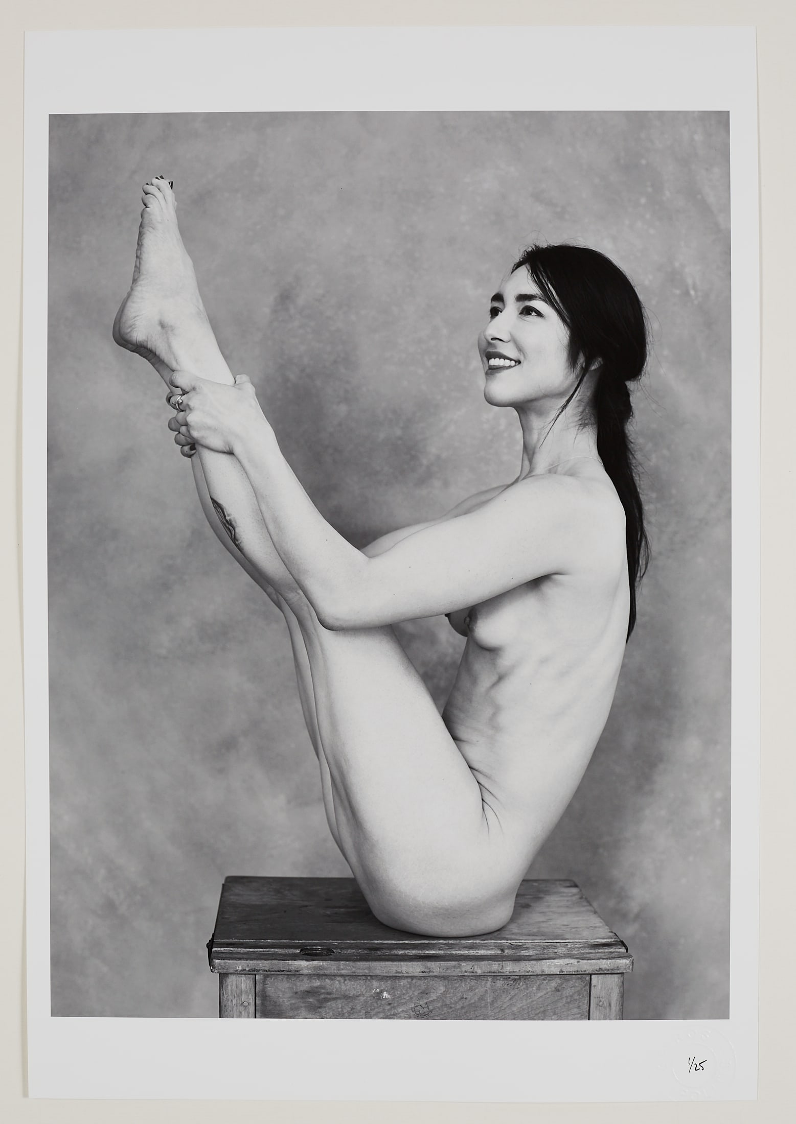 The Gym Lesson: Artist: Spiros Politis Title: The Gym Lesson Date/Period:2026 Materials:photography Size:19" x13" Descritpion:Nude study of Isabel. Photographed in 2026 in London.Printed on the wonderful Canson