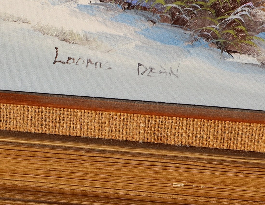LOOMIS DEAN Sand Dunes By the Ocean with Seagulls and Plants oil painting - 6