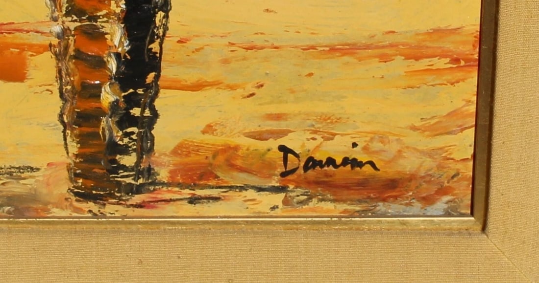 DAMION Mid Century Modern Vase with Flowers Martin Lowitz - 5