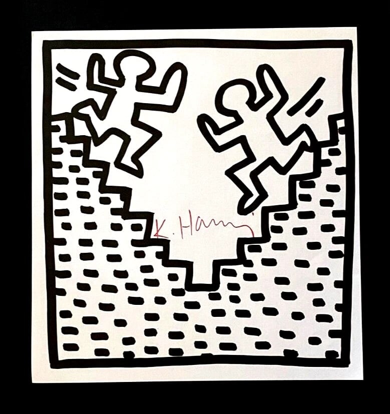 Keith Haring | Vibrant & Iconic Print Signed Mounted & Framed 14x11 - 2