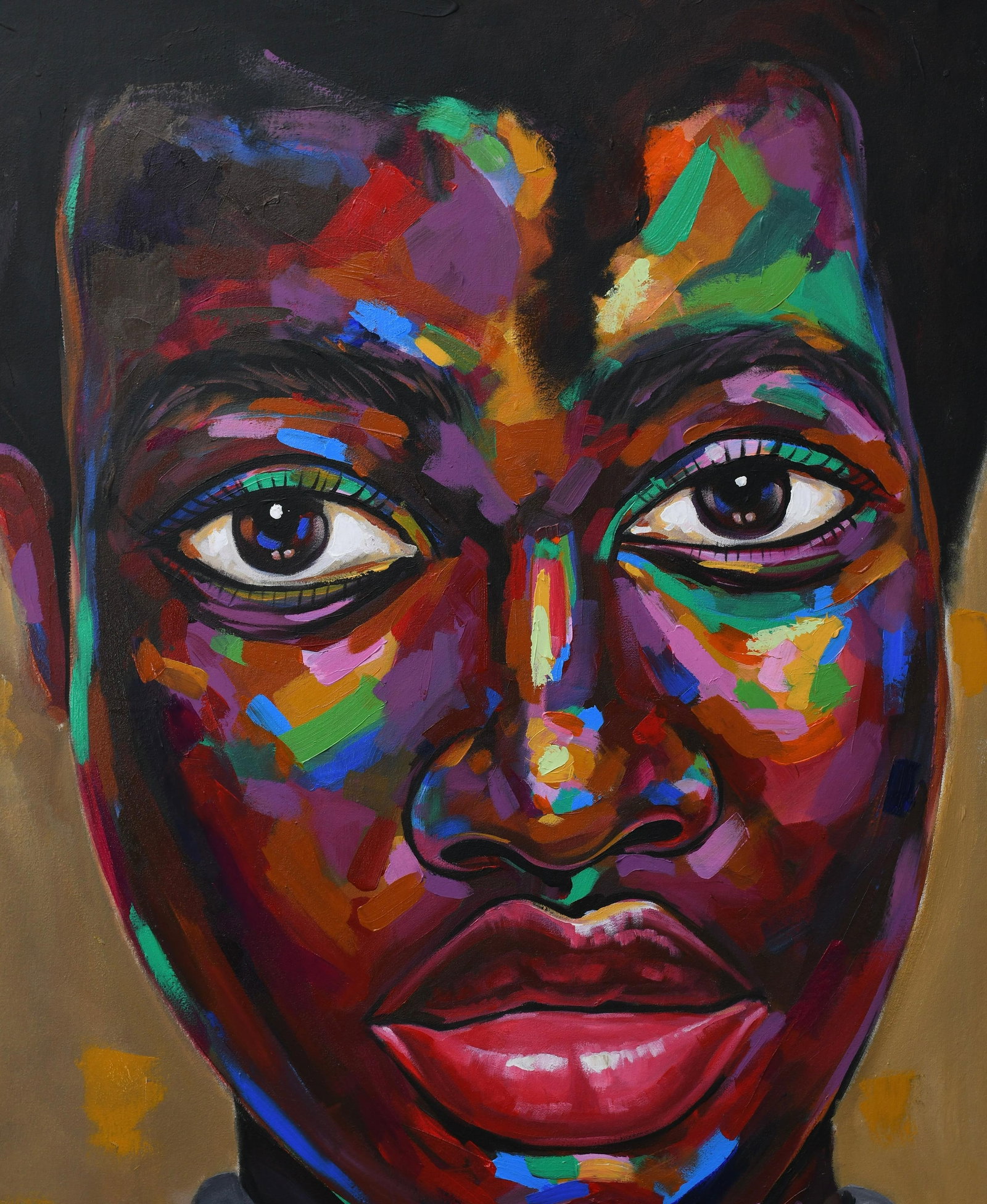 Damola Ayegbayo , Vision Of Hope 4 - 21st Century, Contemporary, Figurative Portrait, Women, Face, - 3
