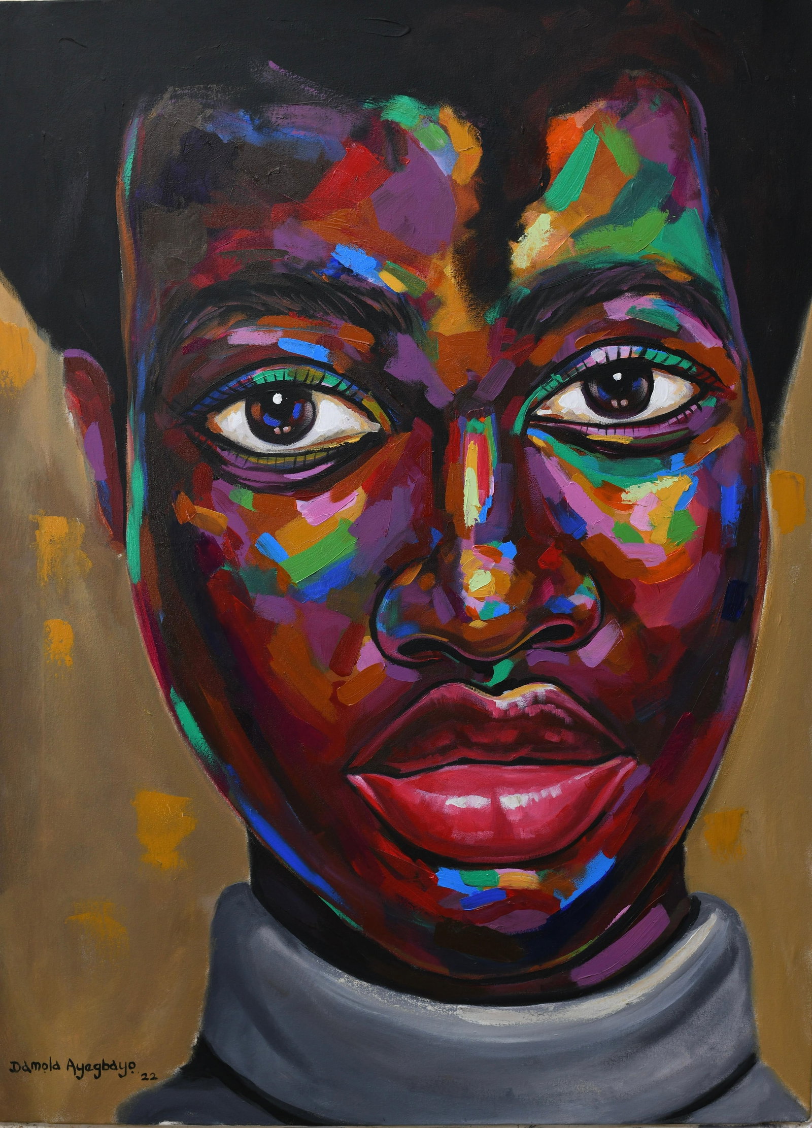 Damola Ayegbayo , Vision Of Hope 4 - 21st Century, Contemporary, Figurative Portrait, Women, Face, - 4